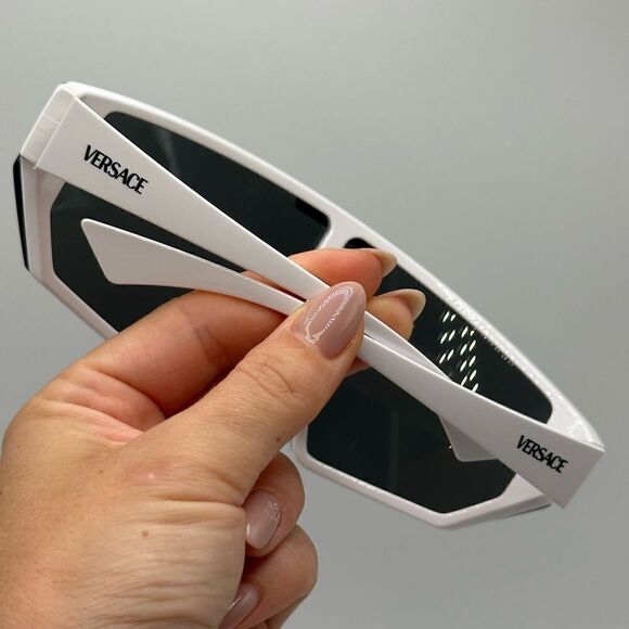 BRAND NEW VERSACE VE4461 White Dark Grey with clip on Mirrored Grey Extra Lens main image 12